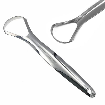 Halitosis Tongue Coating Tongue Scraper Stainless Steel Cleaning Remover Tongue Coated Brush Scraping Tongue Oral Hygiene Tools