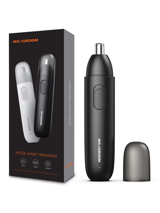 Nose Hair Trimmer for Men Rechargeable 360 Rotating Dual-Blade Electric Shaver Eyebrows Nose Hair Trimmer Painless Safe