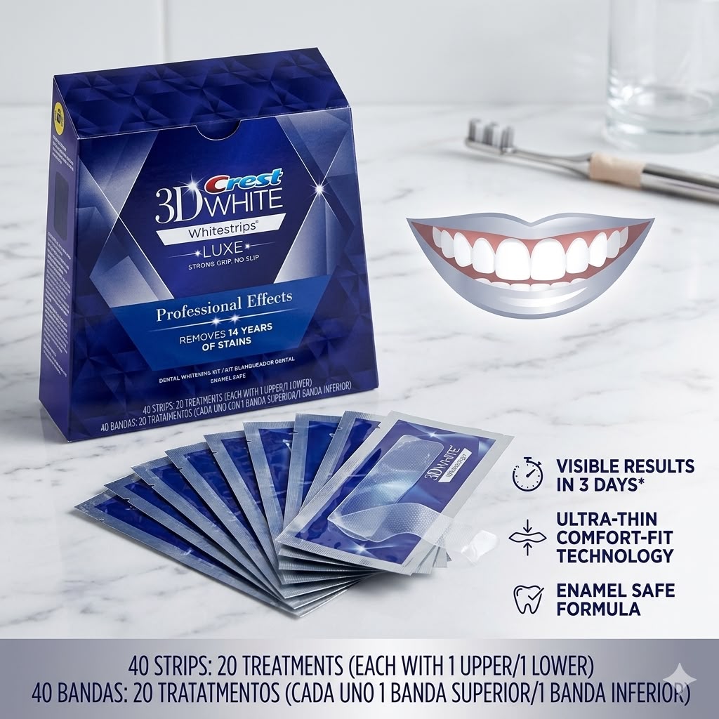 Tiras Blanqueadoras Dentales 20 Días – 20 Tiras