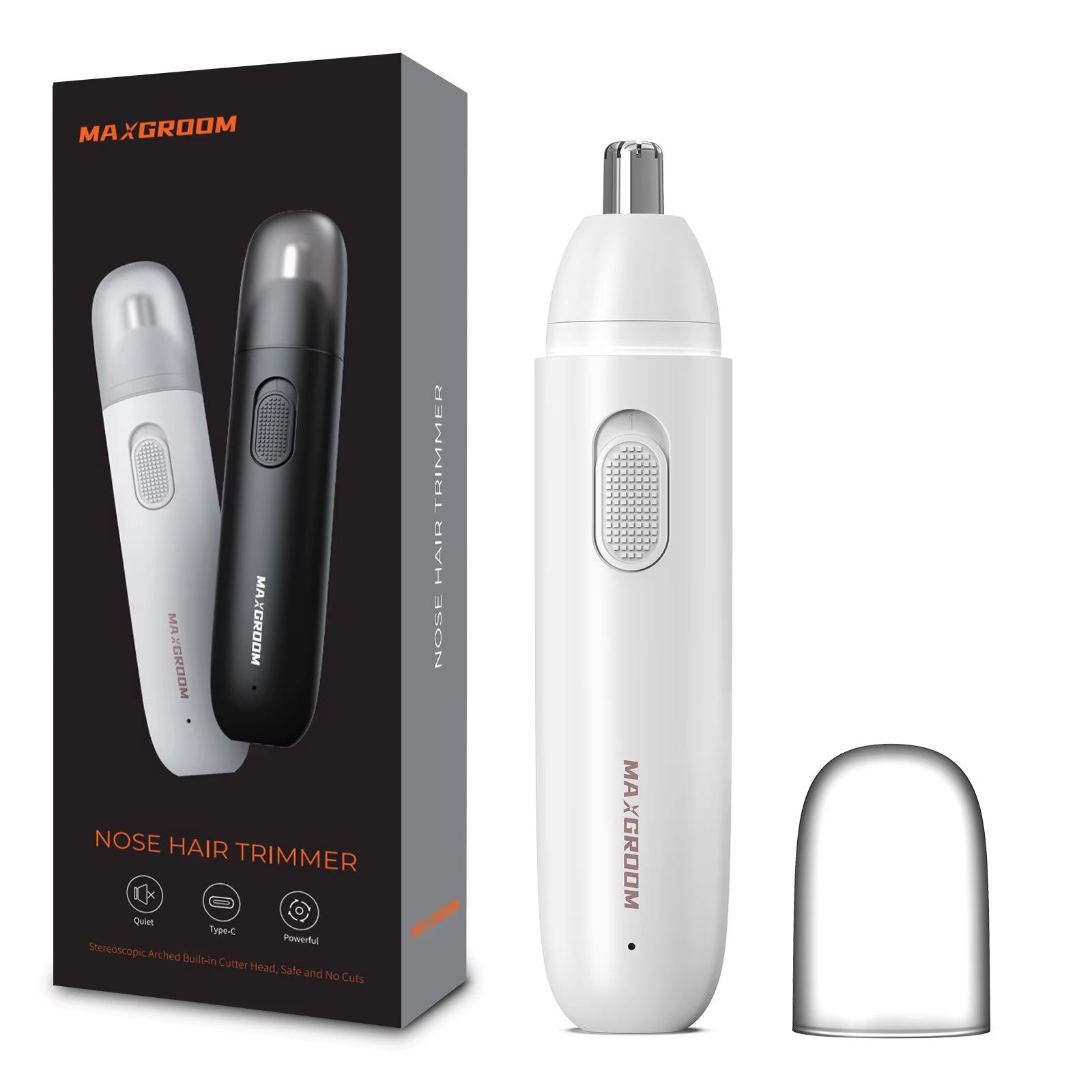 Nose Hair Trimmer for Men Rechargeable 360 Rotating Dual-Blade Electric Shaver Eyebrows Nose Hair Trimmer Painless Safe